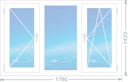 Металлопластиковые окна 1760x1420